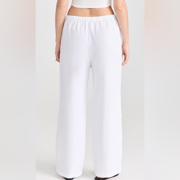 Reformation Olina Linen Pants White Linen Pants Size XL NWOT - Picture 2 of 9